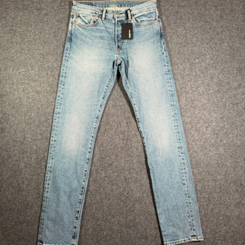Buck Mason Maverick Slim Japanese Indigo Denim Jeans Light Wash Vtg 30x34 NWT